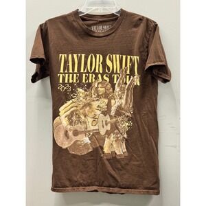 Taylor Swift The Eras Tour 2023 Fearless Taylor Version T-Shirt Small Brown